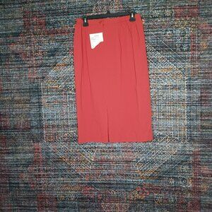 Vintage Click womens solid red A-line lined stretch skirt 10 Canada NWT